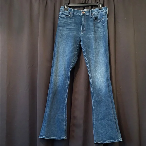 MOTHER Flare Jeans in Deep Blue - Picture 1 of 5